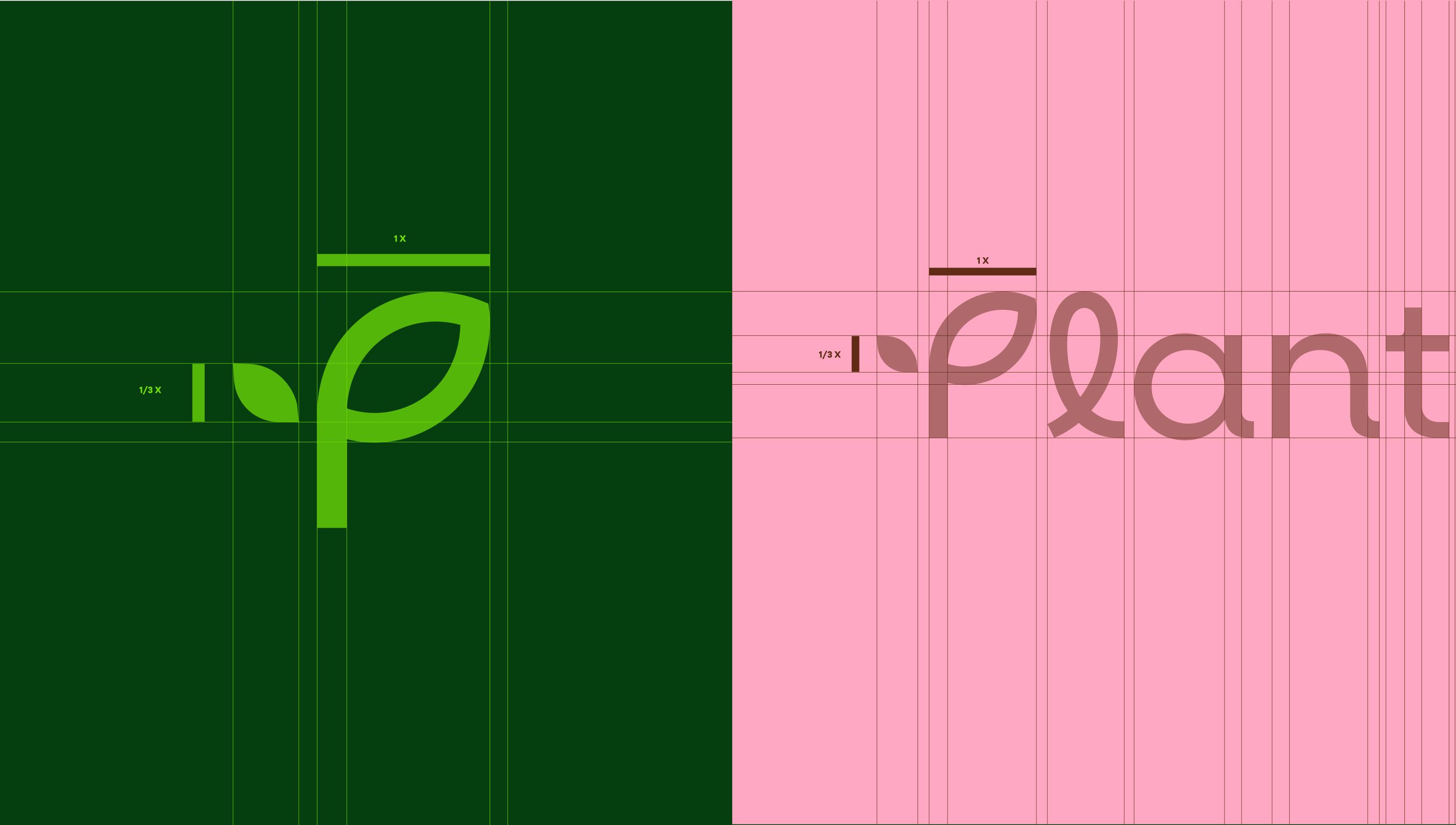 Plantsy brand system grid — full identity overview