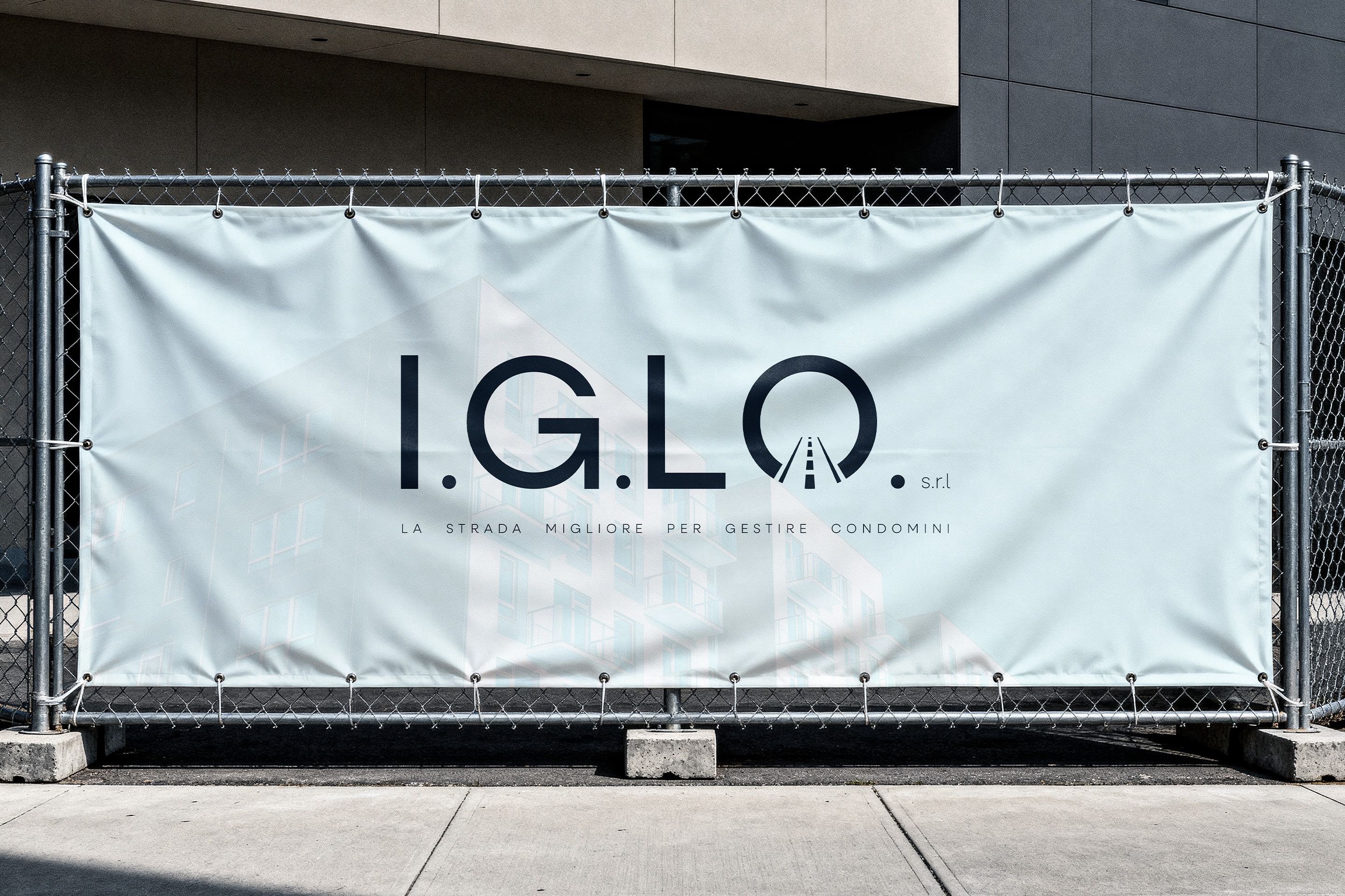 IGLO site banner — large-format outdoor application