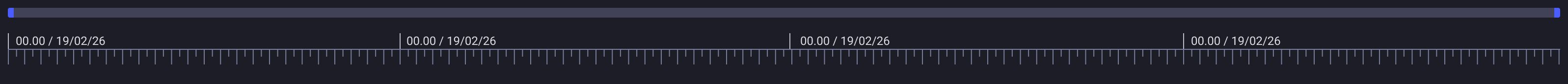 Timeline component, four-day range, empty state